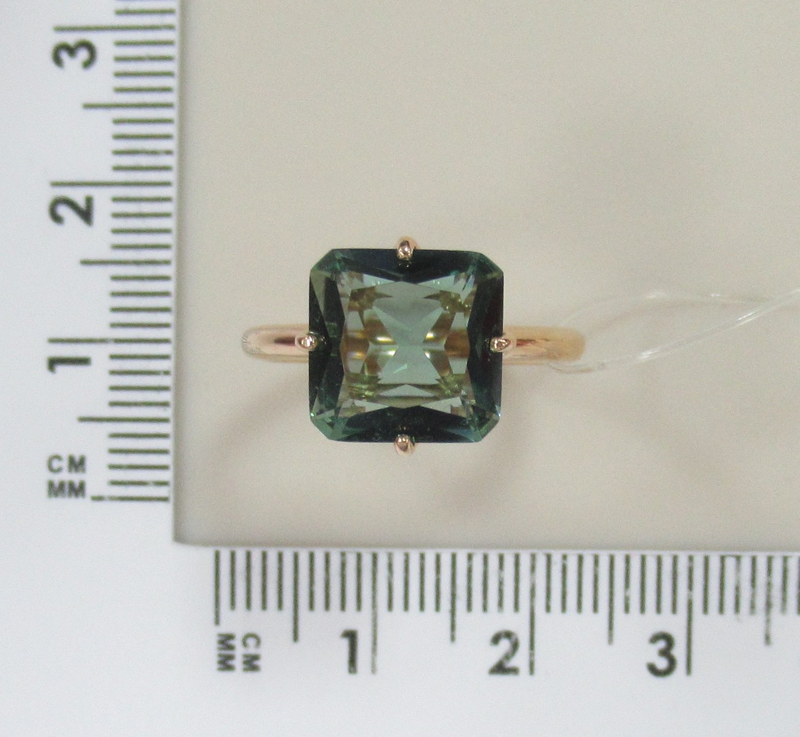 Серебряное кольцо с празиолитом